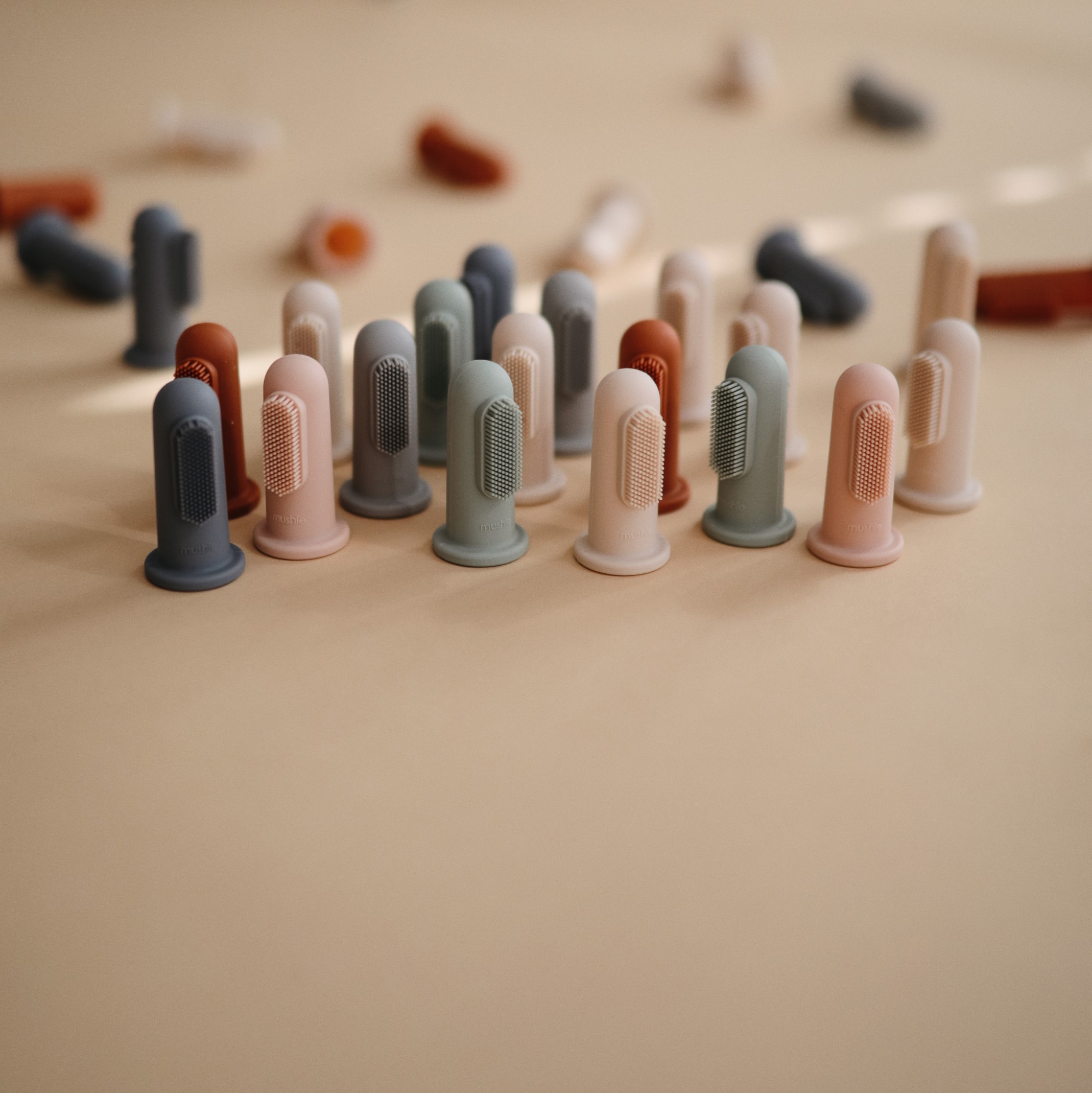 Mushie Finger Toothbrush for Babies and Toddlers Cleanup