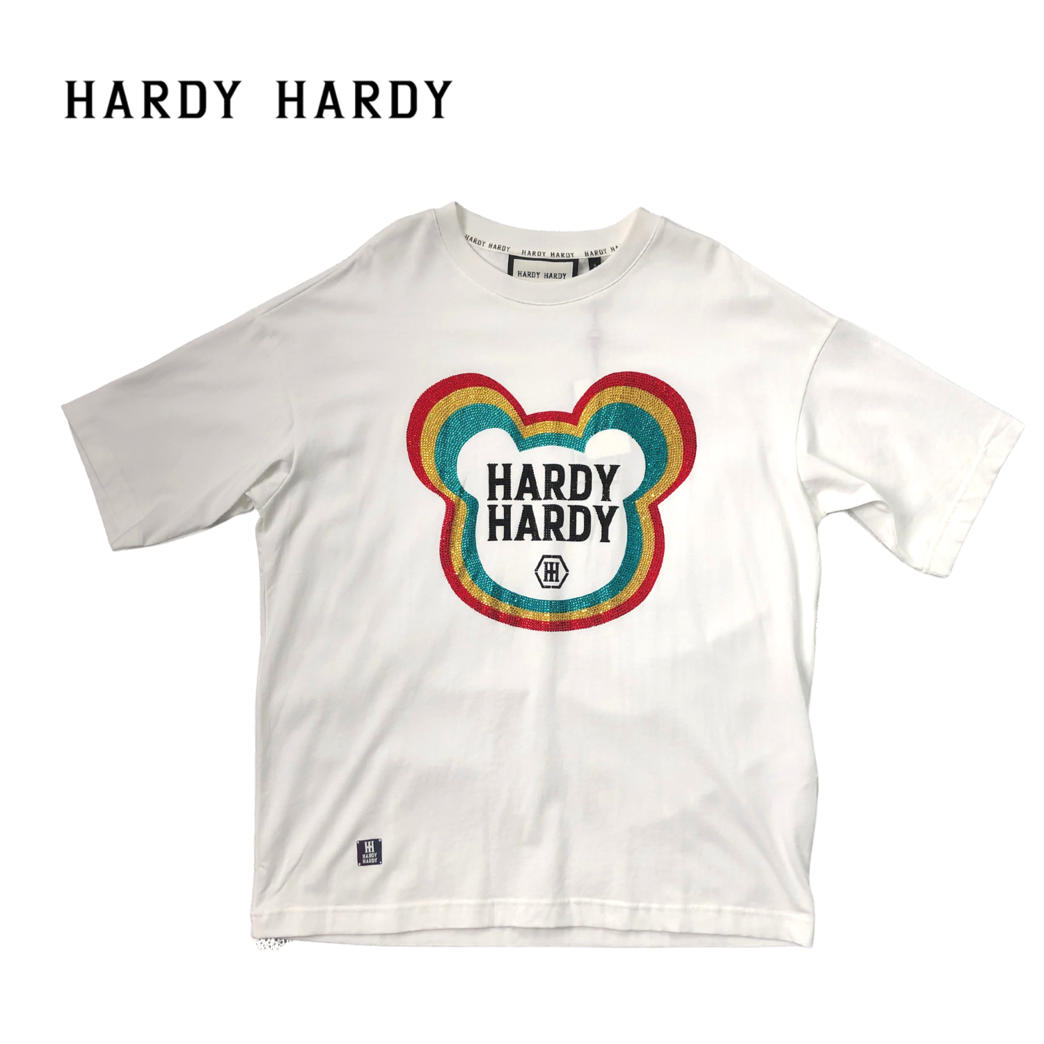 HARDY HARDY Classic Logo With Rainbow Bear Unisex T-Shirt
