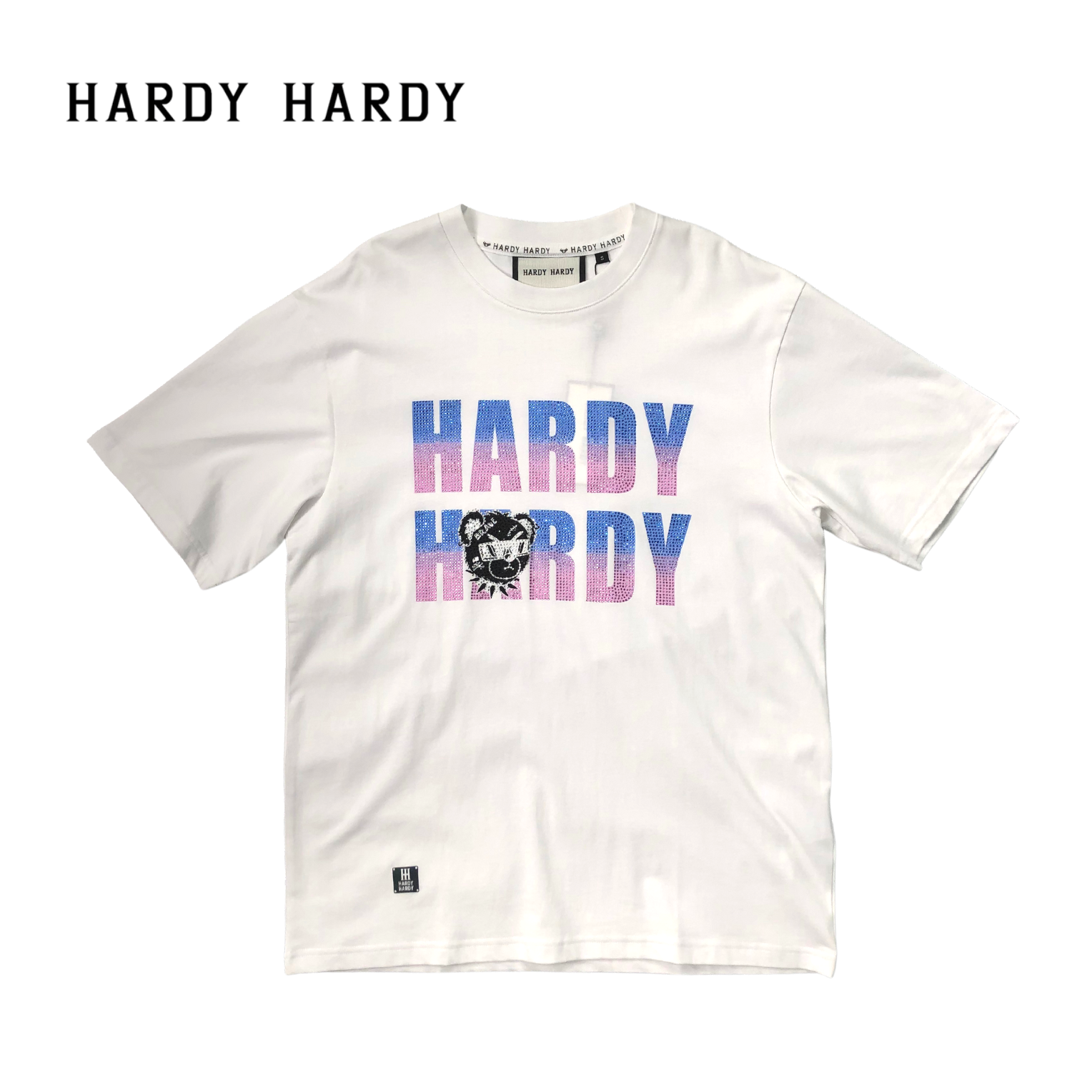 HARDY HARDY Classic Gradient Logo With Brave Bear Unisex T-Shirt