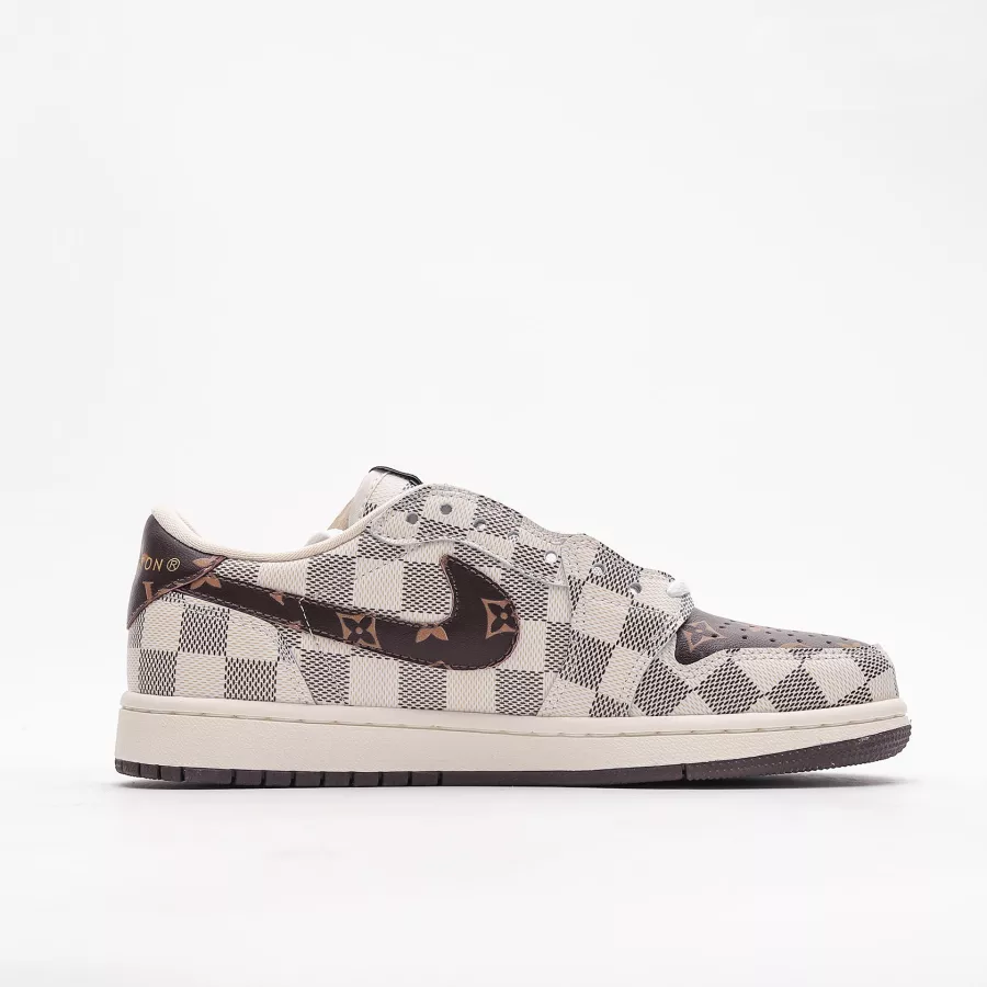 Louis Vuitton X Travis Scott Air Jordan 1 Low OG SP Damier