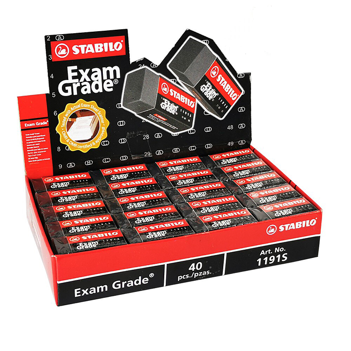 Stabilo 1191S Exam Grade Eraser, Black (40PCS/BOX)