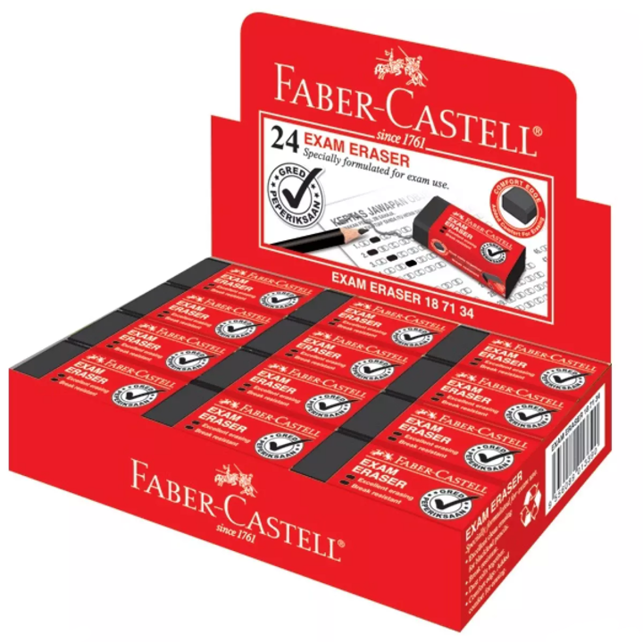 Faber-Castell 187134 Black Dust-free Exam Grade Eraser (24PCS/BOX)