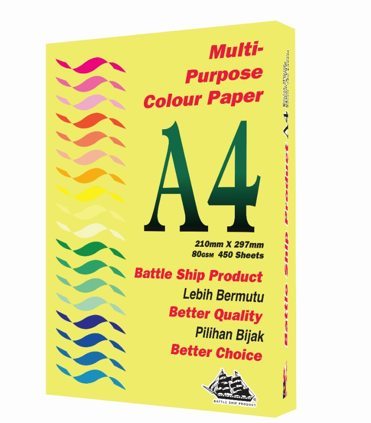 Battle Ship A4 Dark Colour Paper 80gsm 450 sheets