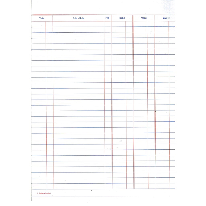 Captain Soft Cover Book Keeping Cash Book 40pages