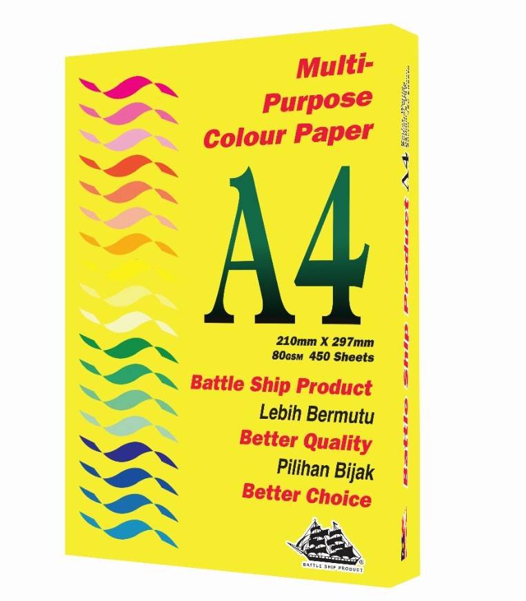 Battle Ship A4 Dark Colour Paper 80gsm 450 sheets