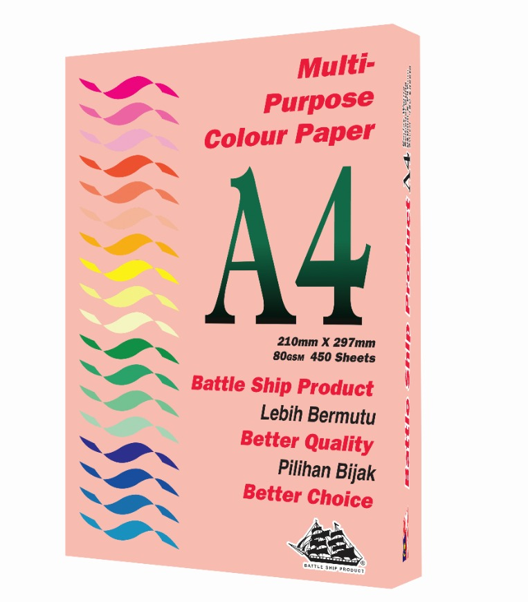 Battle Ship A4 Dark Colour Paper 80gsm 450 sheets