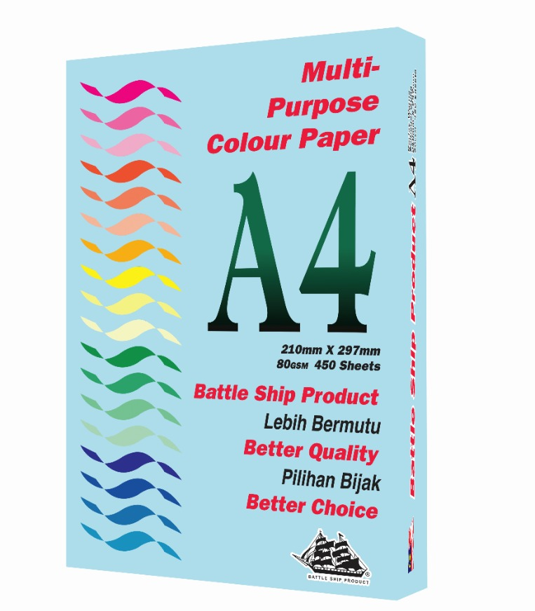 Battle Ship A4 Light Colour Paper 80gsm 450 sheets