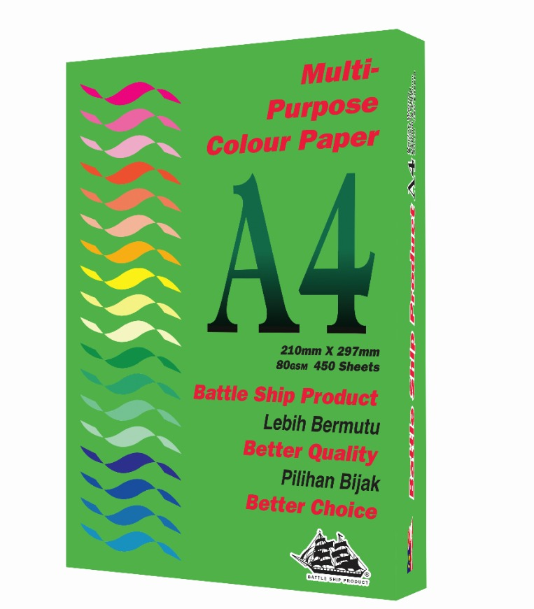 Battle Ship A4 Dark Colour Paper 80gsm 450 sheets