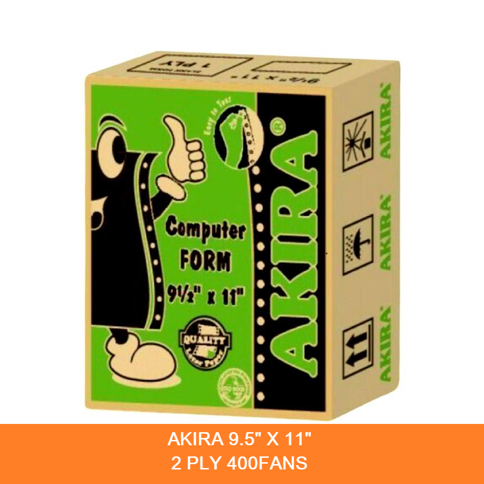 Akira 9.5" x 11" Computer Form 2 PLY - 400 Fans