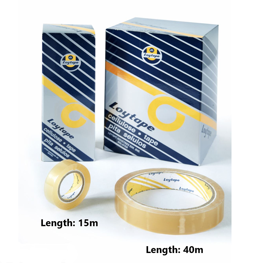 Loytape 24mm x 40m Cellulose Tape (6ROLLS/BOX)