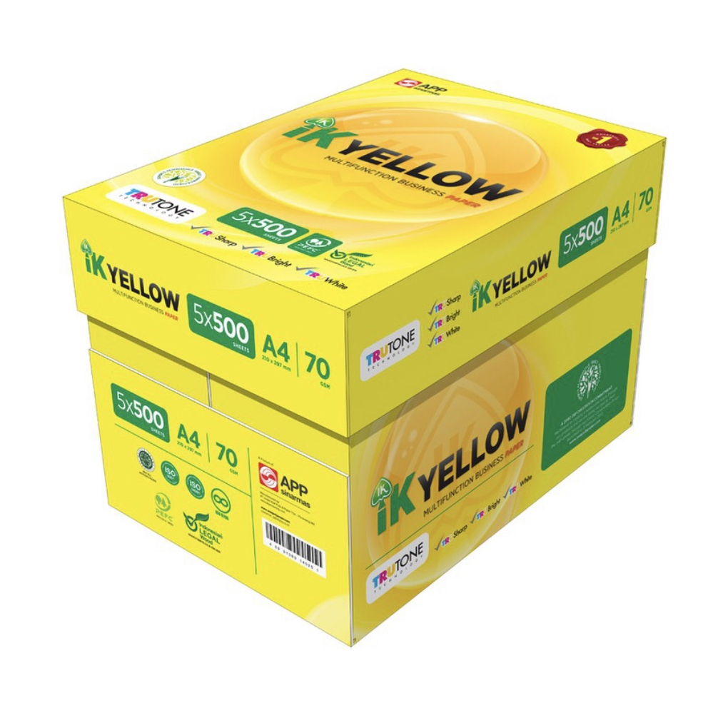 IK Yellow A4 Photocopy Paper 70gsm 500sheets