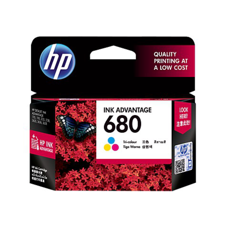 HP 680 Tri-Colour Original Ink Advantage Cartridge (F6V26AA)
