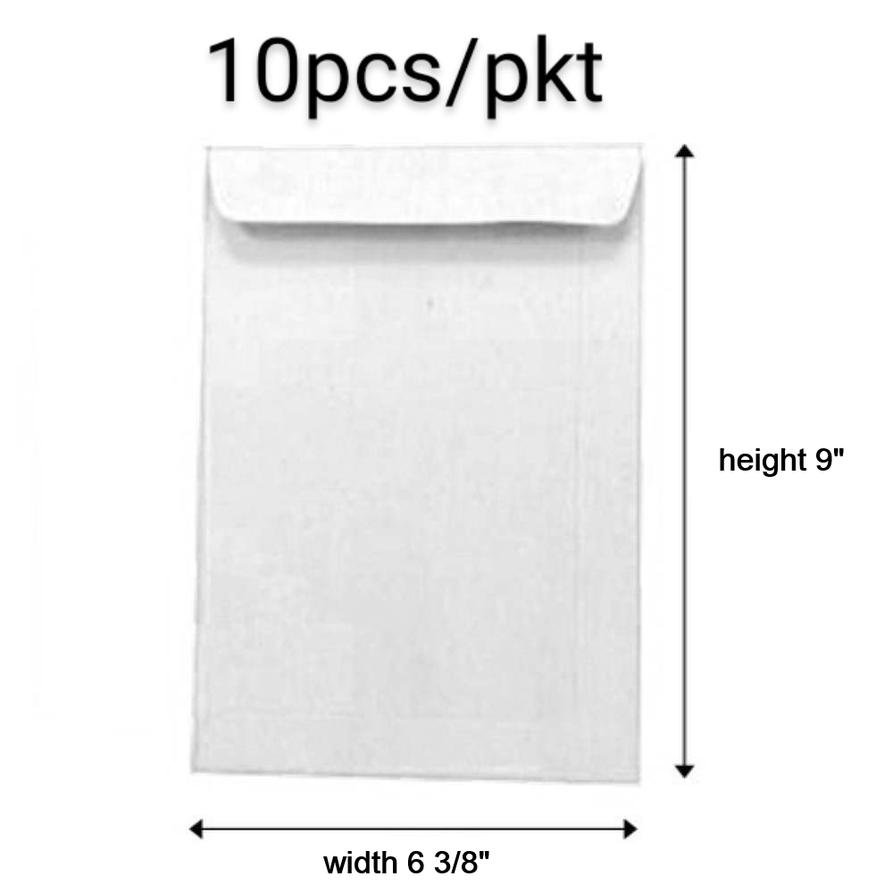 White Envelope 6 3/8" x 9" (10PCS/PKT)