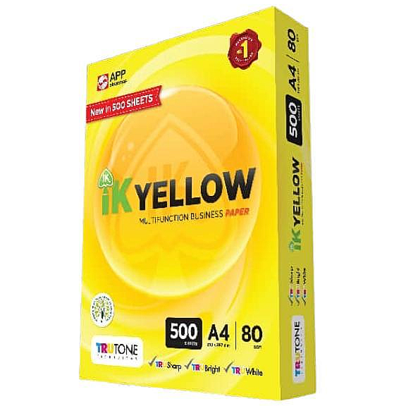 IK Yellow A4 Photocopy Paper 80gsm 500sheets