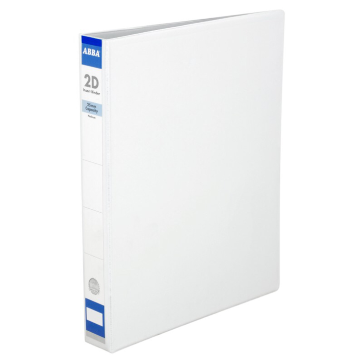 ABBA 2D 25mm Ring File With Full Transparent A4 White