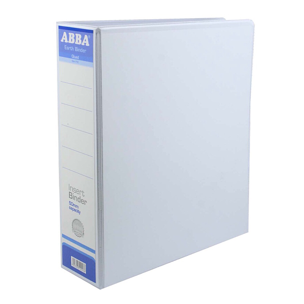 ABBA 2D 50mm Ring File With Full Transparent A4 White