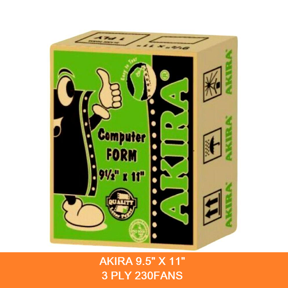 Akira 9.5" x 11" Computer Form 3 PLY - 230 Fans (3 BOXES BUNDLE DEAL)