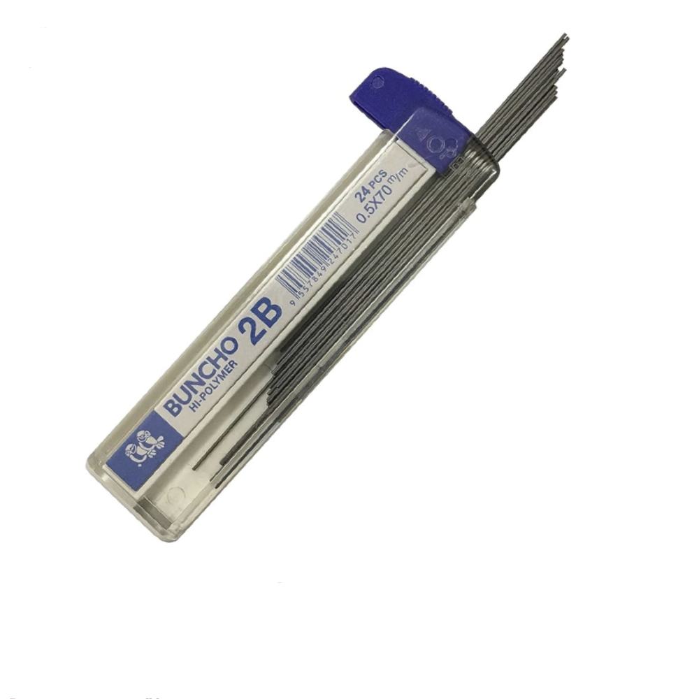 Buncho Hi-Polymer Pencil Lead 2B 0.5mm (24TUBES/BOX)
