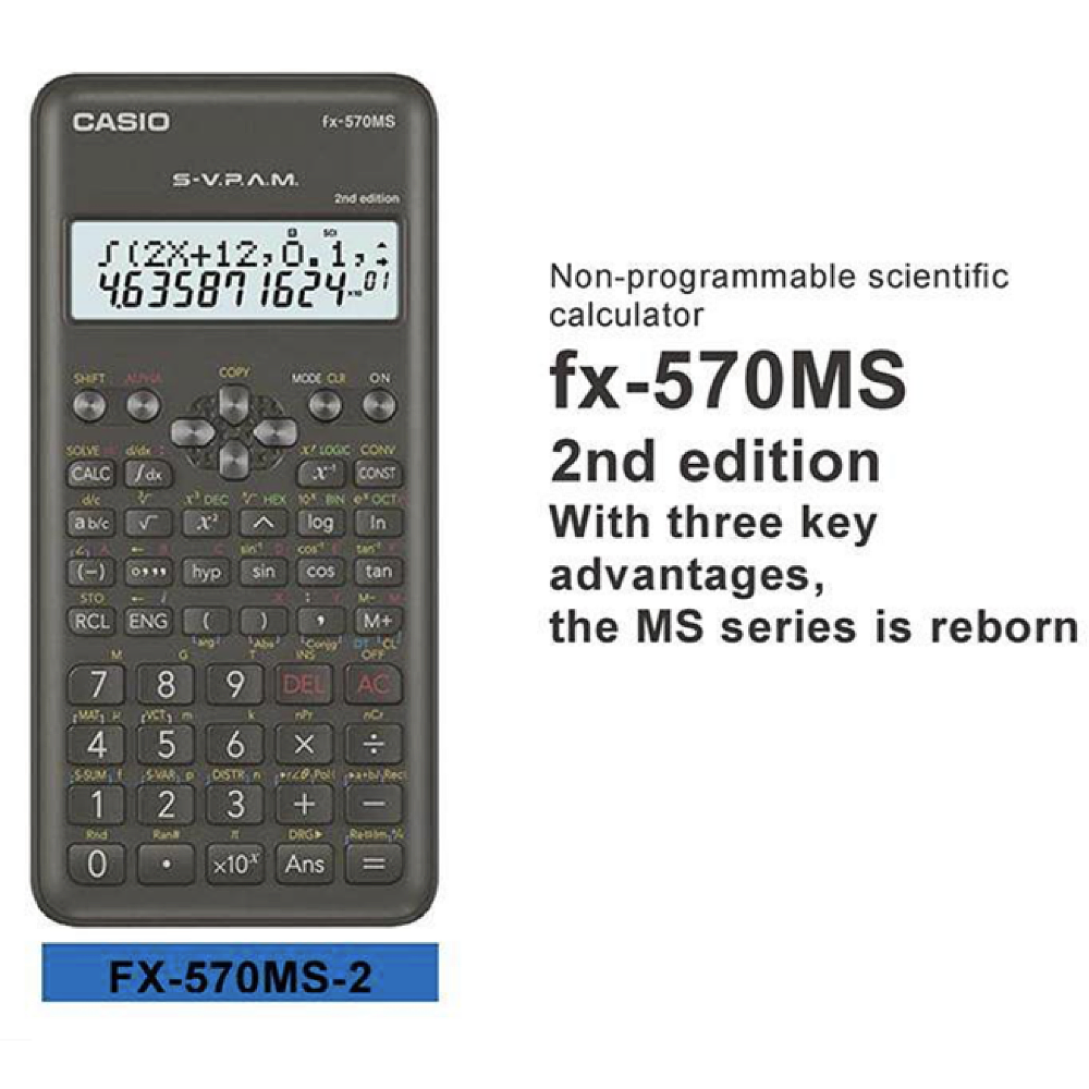 Casio FX-570MS-2nd Edition Standard Scientific Calculator