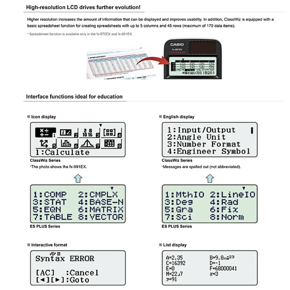 Casio FX-991EX Standard Scientific Calculator
