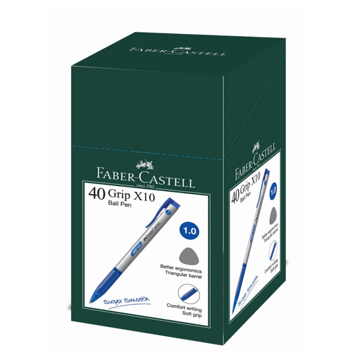 F/Castell Grip X10 Retractable Ball Pen 1.0mm