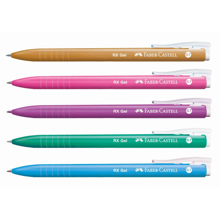 Faber-Castell RX Gel Retractable Colour Gel Pen 0.7mm (5PCS/WALLET)