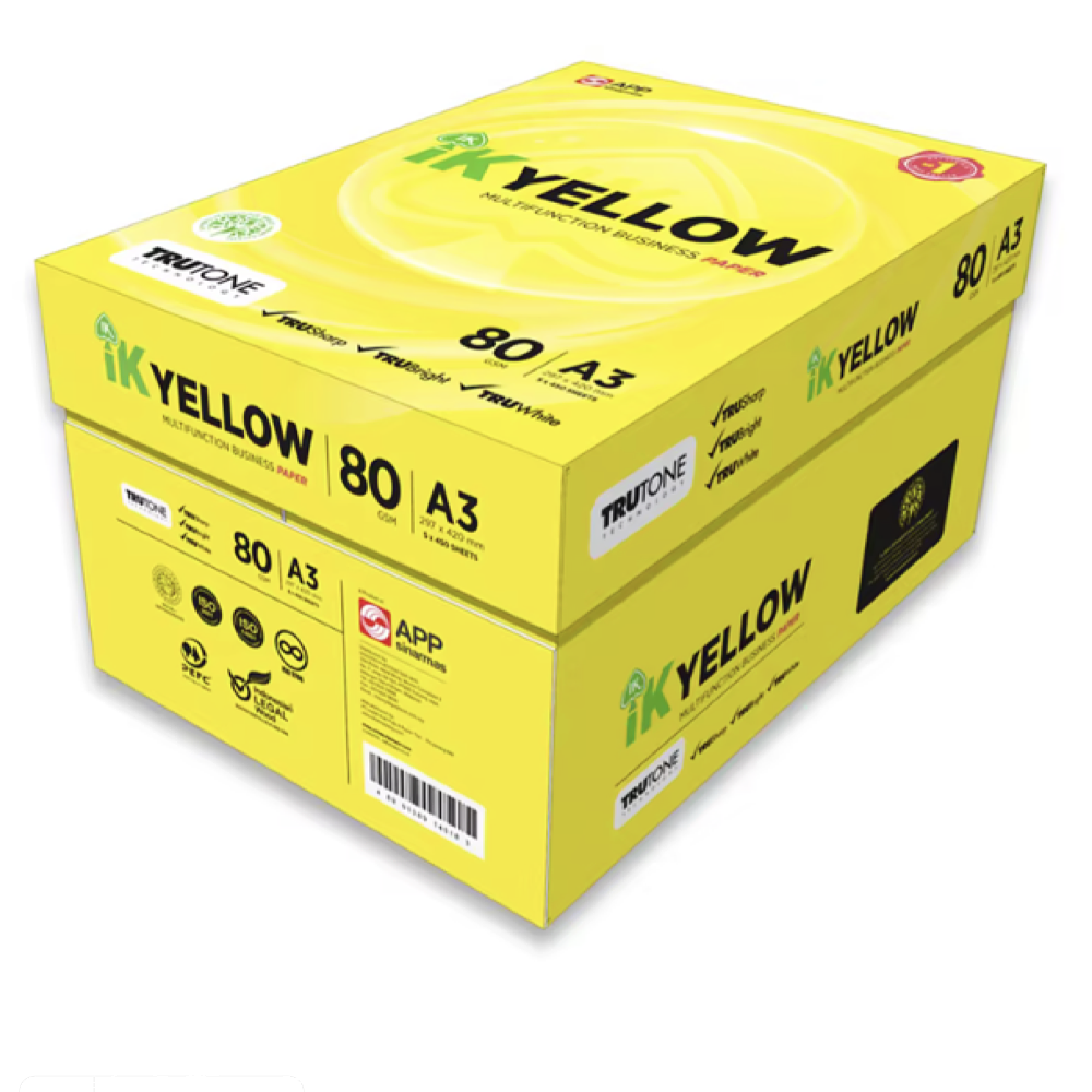 IK Yellow A3 Photocopy Paper 80gsm 500sheets