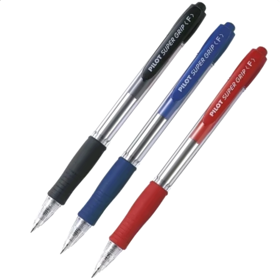 Pilot BPGP-10R Super Grip Fine Tip Ball Pen 0.7mm