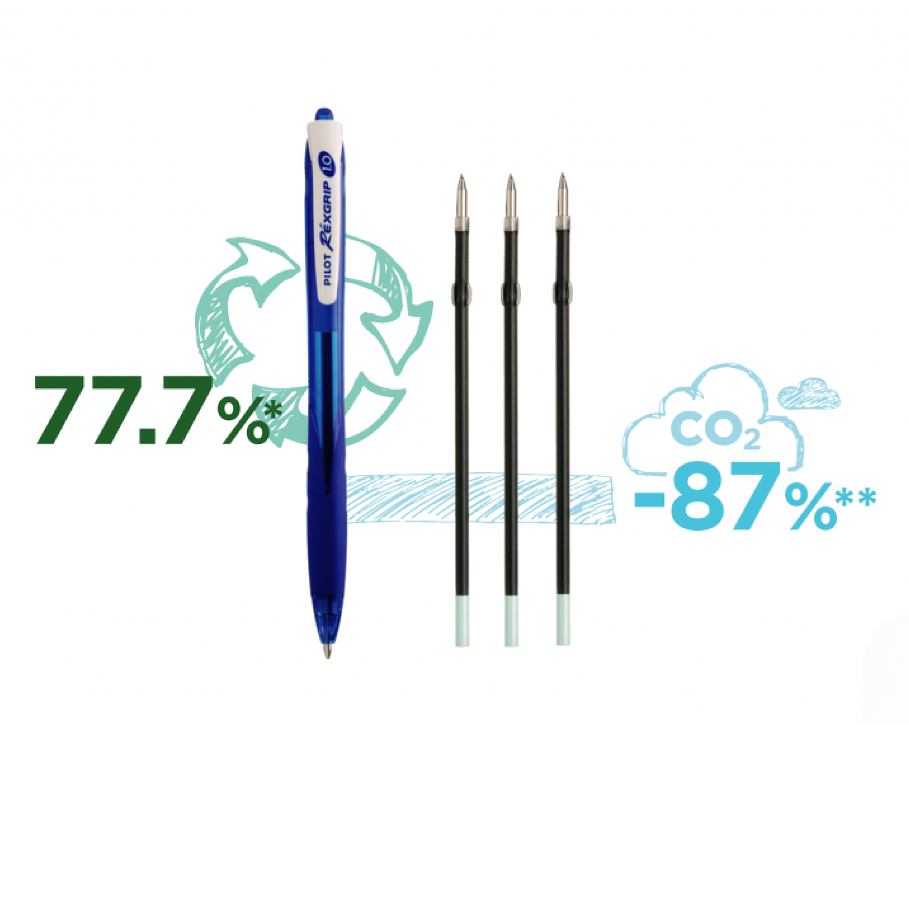 Pilot BRG-10M RexGrip Medium Tip Ball Pen 1.0mm