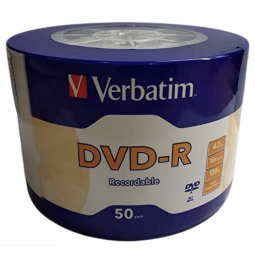 Verbatim #PN64046 DVD-R Recordable 16x 4.7GB/120min (50PCS/BULK PACK)