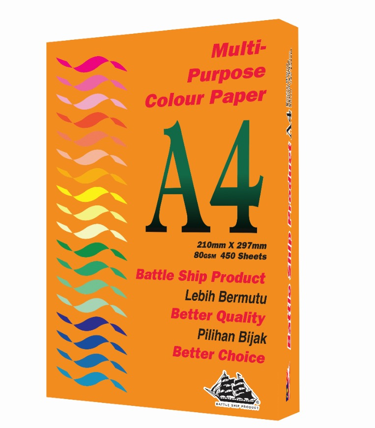 Battle Ship A4 Dark Colour Paper 80gsm 450 sheets