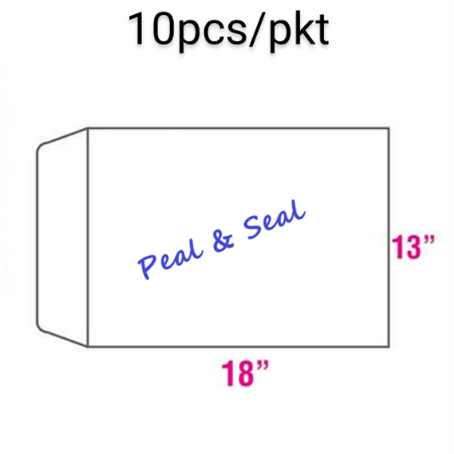 White Envelope Peal & Seal 13" x 18" (10PCS/PKT)