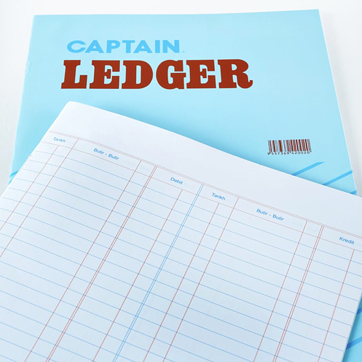 Captain Soft Cover Book Keeping Ledger Book 40pages