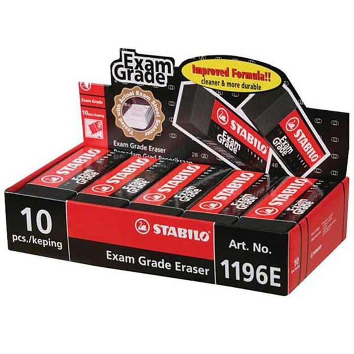 Stabilo 1196E Exam Grade Eraser, Black (10PCS/BOX)