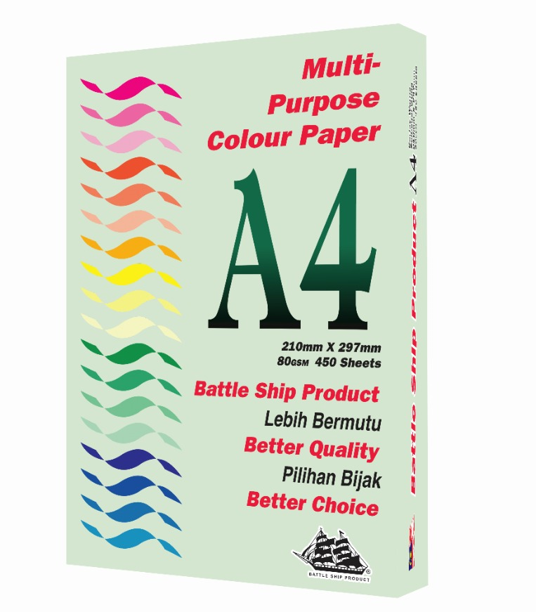 Battle Ship A4 Light Colour Paper 80gsm 450 sheets