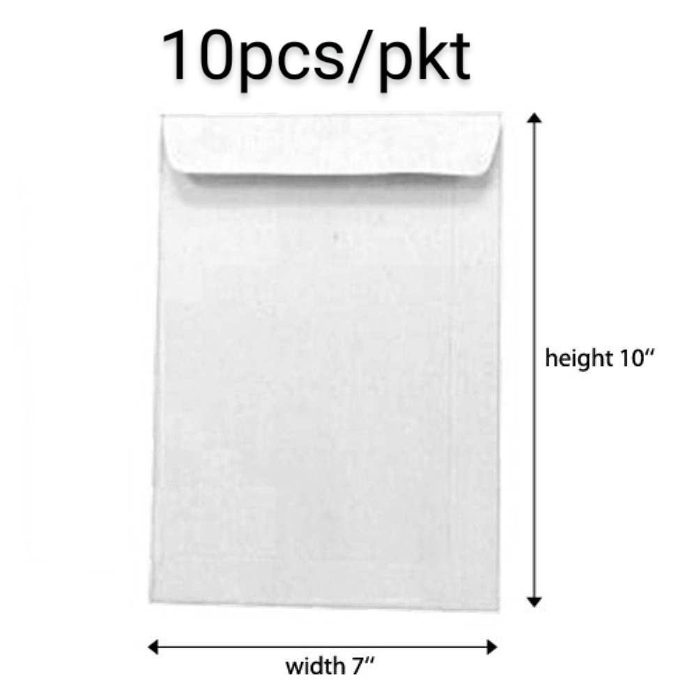 White Envelope 7" x 10" (10PCS/PKT)