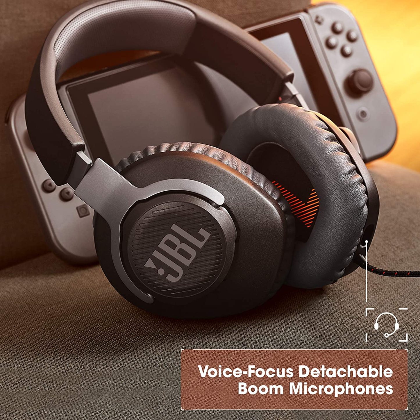 JBL Quantum 100 Wired Over-Ear Gaming Headset with Flip-Up Mic