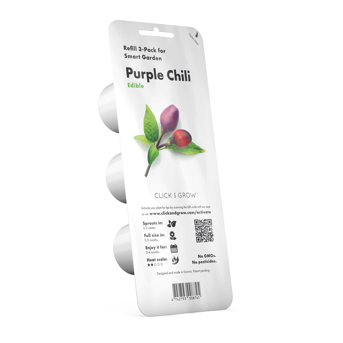 Purple Chili Pepper Plant Pods for Smart Garden