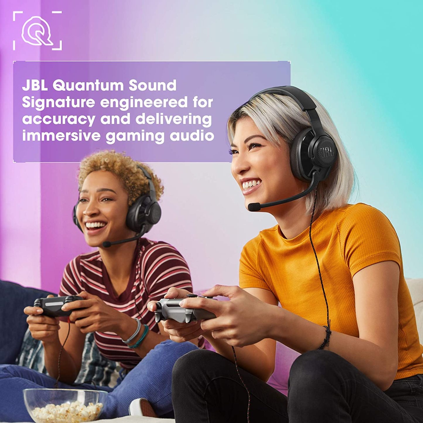JBL Quantum 200 Wired Over-Ear Gaming Headset with Flip-Up Mic