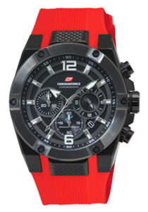 CHRONOFORCE 5329 GIPB BLACK CASE WITH RED STRAPS