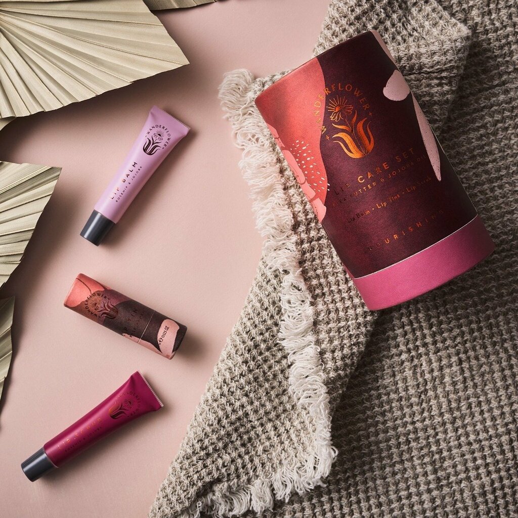 Wanderflower Lip Care Kit 3 Piece Gift Set