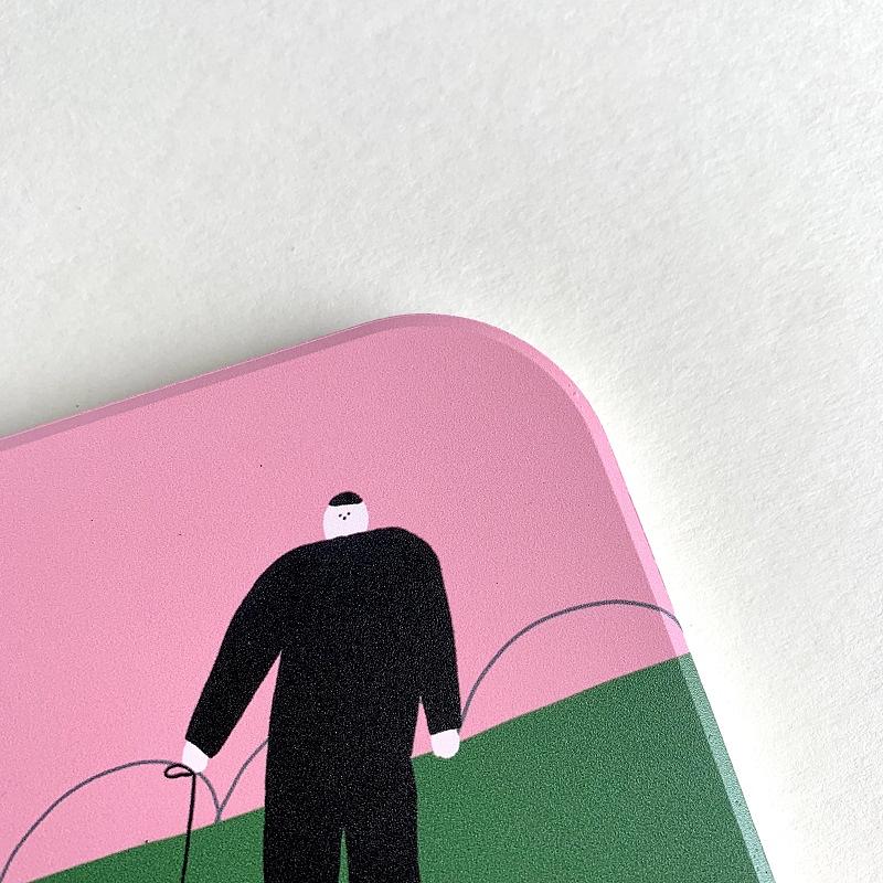 Taiwan Clay Coaster - Strolling Design