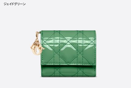 Dior 折りたたみ財布 Dior ディオール LADY DIOR ロータスウォレット ミニ財布 三折り(4)