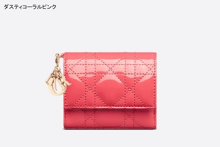Dior 折りたたみ財布 Dior ディオール LADY DIOR ロータスウォレット ミニ財布 三折り(3)