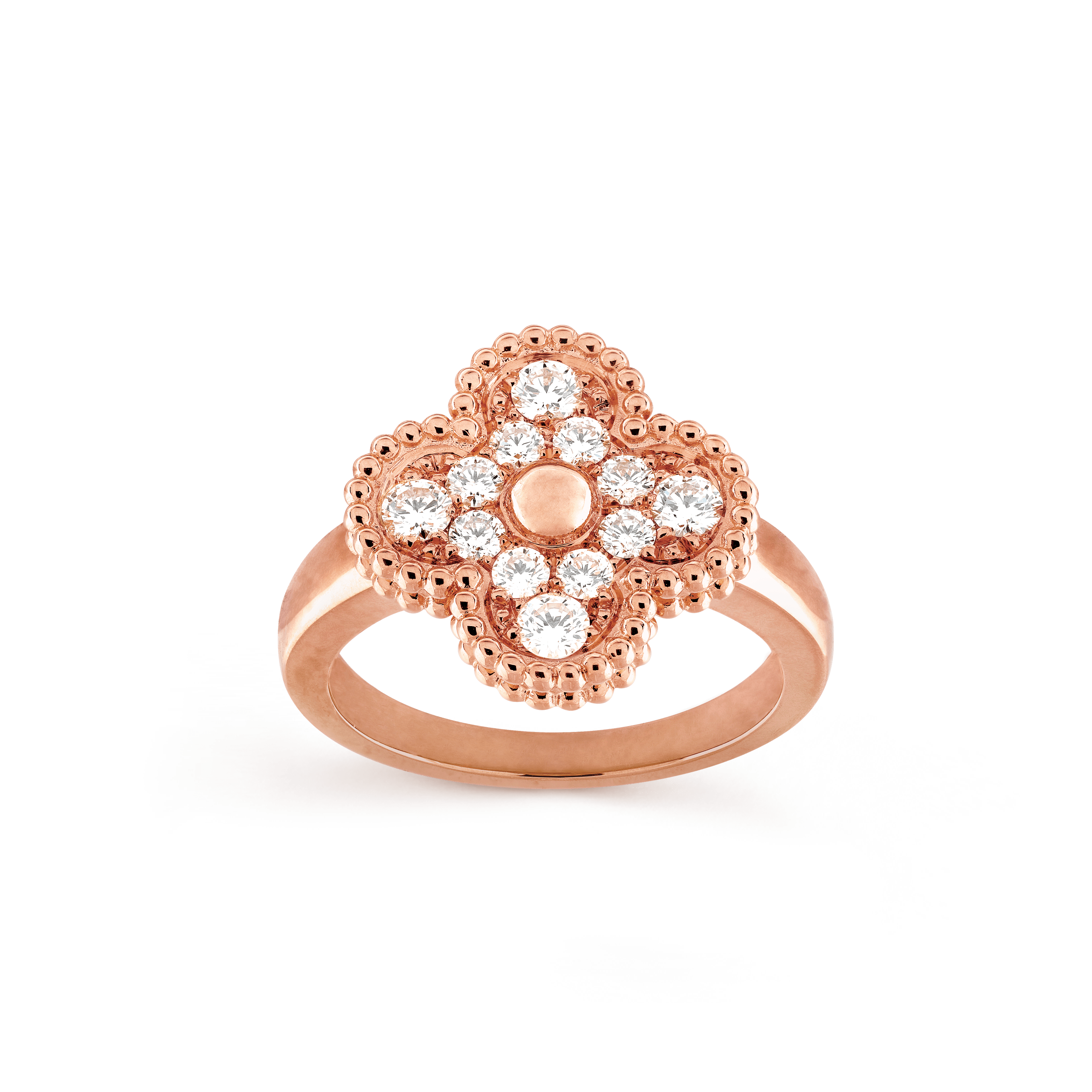 Vintage Alhambraææ, ç«ç°é, é»ç³:  12é¢,  0.48 åæ, Front, Jewelry Ring