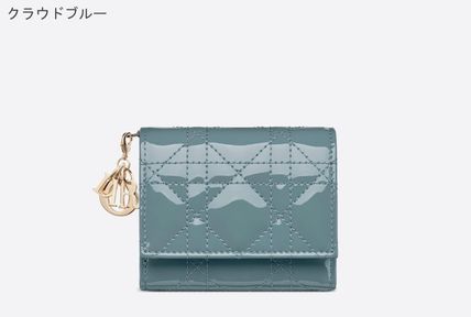 Dior 折りたたみ財布 Dior ディオール LADY DIOR ロータスウォレット ミニ財布 三折り(10)