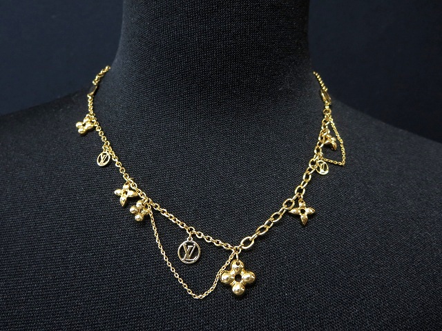 美品 ルイヴィトン LOUIS VUITTON コリエ・ブルーミング ネックレス M64855 レディース