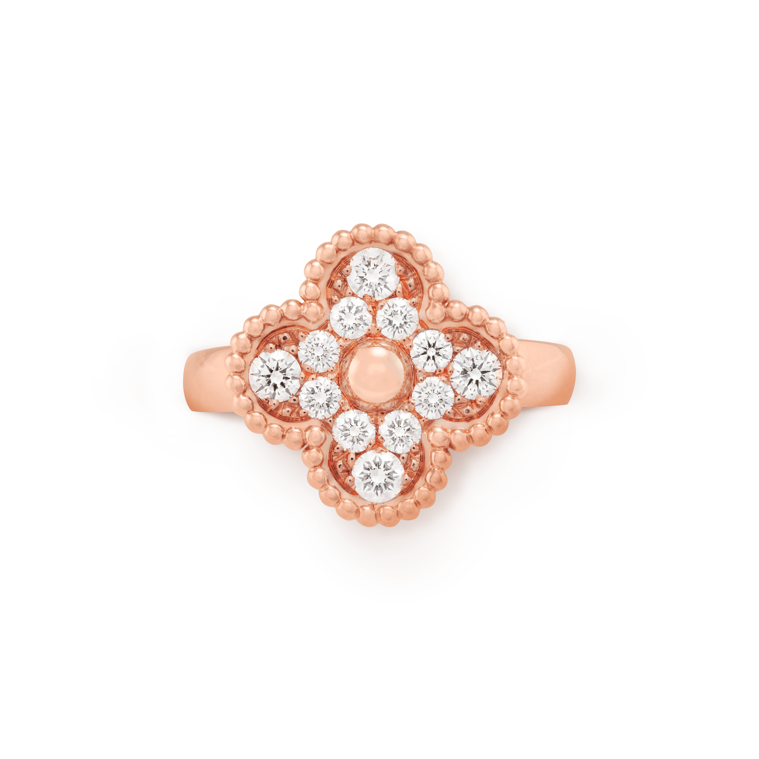 Vintage Alhambraææ, ç«ç°é, é»ç³:  12é¢,  0.48 åæ, Top, Jewelry Ring