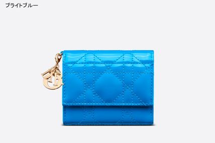 Dior 折りたたみ財布 Dior ディオール LADY DIOR ロータスウォレット ミニ財布 三折り(8)