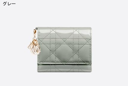 Dior 折りたたみ財布 Dior ディオール LADY DIOR ロータスウォレット ミニ財布 三折り(9)